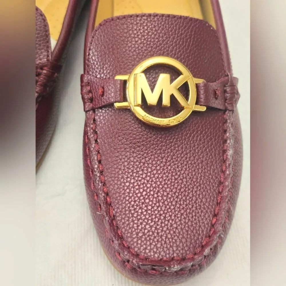 Michael Kors Fulton Driver Burgundy Loafers NIB